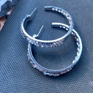 Bling hoop earrings